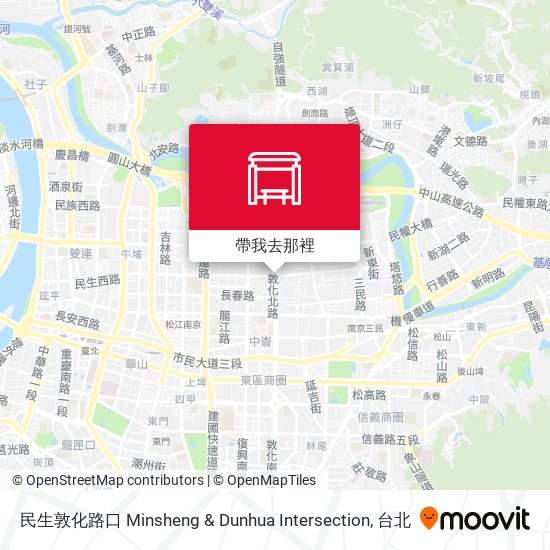 民生敦化路口 Minsheng & Dunhua Intersection地圖