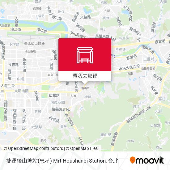 捷運後山埤站(忠孝) Mrt Houshanbi Station地圖