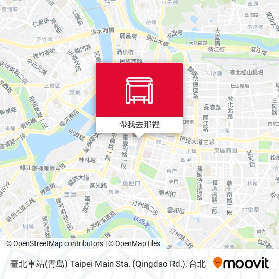 臺北車站(青島) Taipei Main Sta. (Qingdao Rd.)地圖