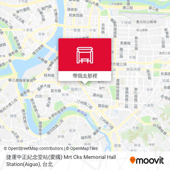 捷運中正紀念堂站(愛國) Mrt Cks Memorial Hall Station(Aiguo)地圖