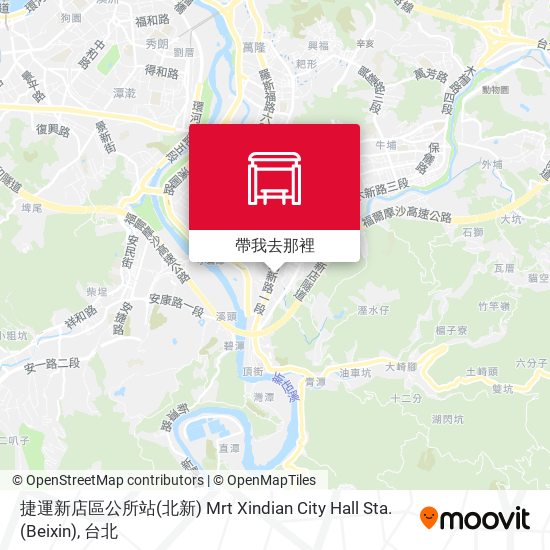 捷運新店區公所站(北新) Mrt Xindian City Hall Sta.(Beixin)地圖