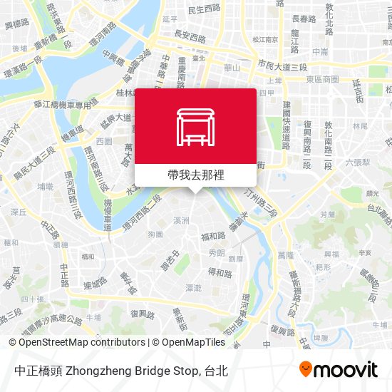 中正橋頭 Zhongzheng Bridge Stop地圖