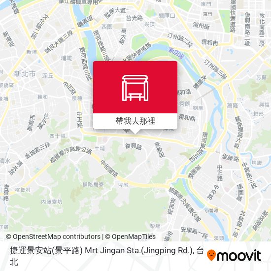 捷運景安站(景平路) Mrt Jingan Sta.(Jingping Rd.)地圖