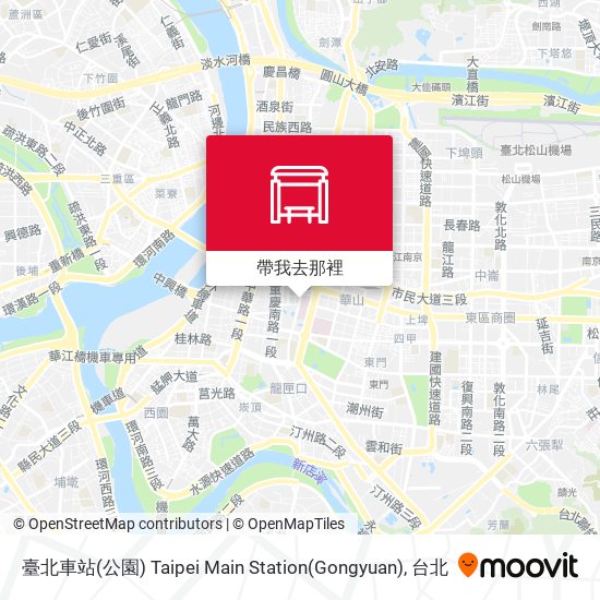 臺北車站(公園) Taipei Main Station(Gongyuan)地圖