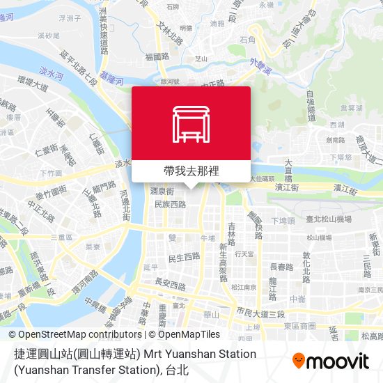 捷運圓山站(圓山轉運站) Mrt Yuanshan Station (Yuanshan Transfer Station)地圖