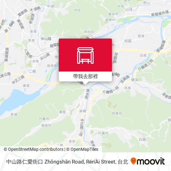 中山路仁愛街口 Zhōngshān Road, Rén'Ài Street地圖