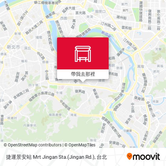 捷運景安站 Mrt Jingan Sta.(Jingan Rd.)地圖