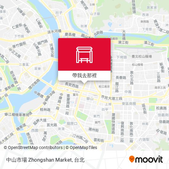 中山市場 Zhongshan Market地圖