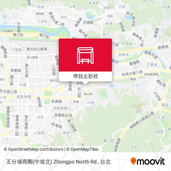 五分埔商圈(中坡北) Zhongpo North Rd.地圖