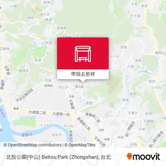 北投公園(中山) Beitou Park (Zhongshan)地圖