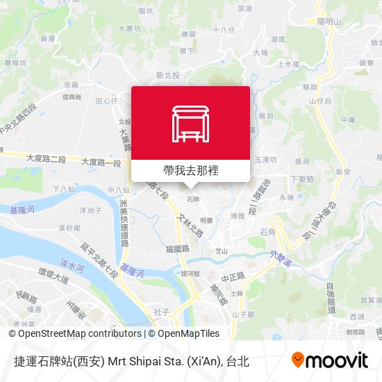 捷運石牌站(西安) Mrt Shipai Sta. (Xi’An)地圖