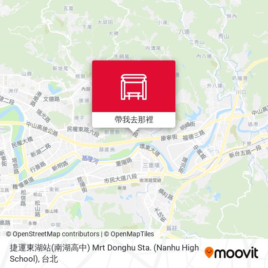 捷運東湖站(南湖高中) Mrt Donghu Sta. (Nanhu High School)地圖