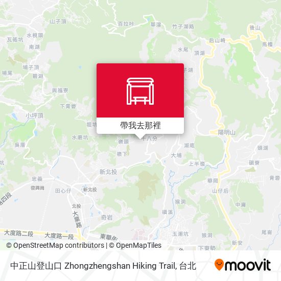 中正山登山口 Zhongzhengshan Hiking Trail地圖