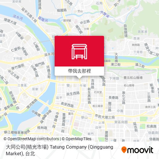 大同公司(晴光市場) Tatung Company (Qingguang Market)地圖