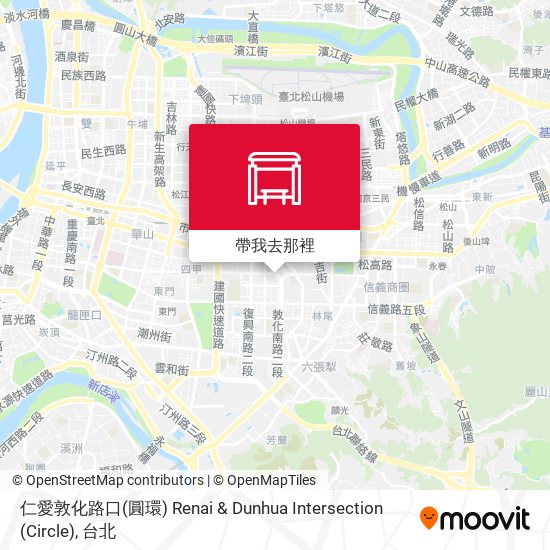 仁愛敦化路口(圓環) Renai & Dunhua Intersection (Circle)地圖