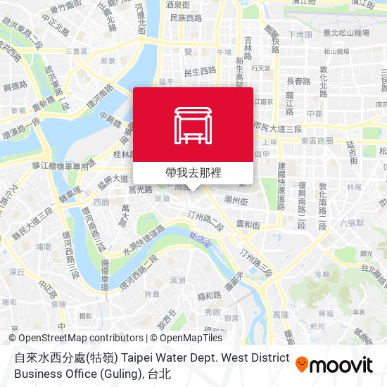 自來水西分處(牯嶺) Taipei Water Dept. West District Business Office (Guling)地圖
