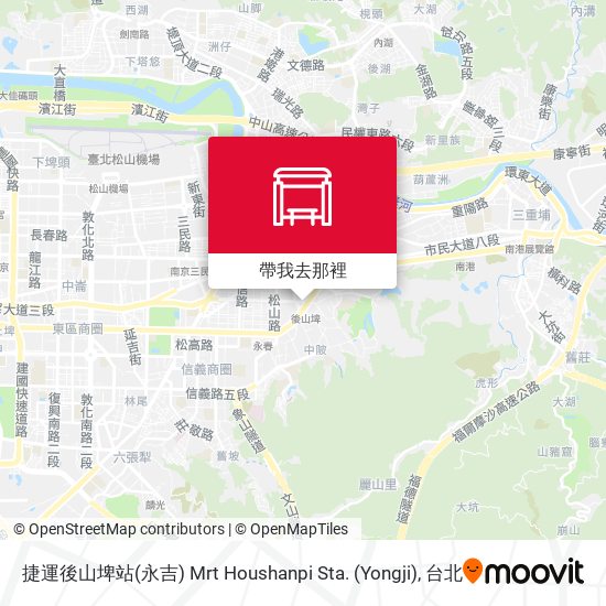 捷運後山埤站(永吉) Mrt Houshanpi Sta. (Yongji)地圖