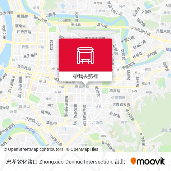 忠孝敦化路口 Zhongxiao-Dunhua Intersection地圖