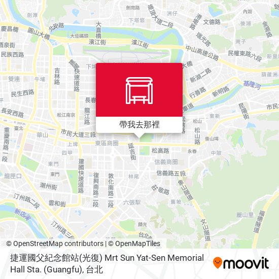 捷運國父紀念館站(光復) Mrt Sun Yat-Sen Memorial Hall Sta. (Guangfu)地圖