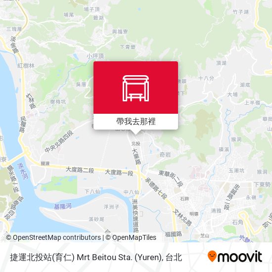 捷運北投站(育仁) Mrt Beitou Sta. (Yuren)地圖