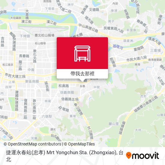 捷運永春站(忠孝) Mrt Yongchun Sta. (Zhongxiao)地圖