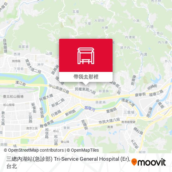 三總內湖站(急診部) Tri-Service General Hospital (Er)地圖