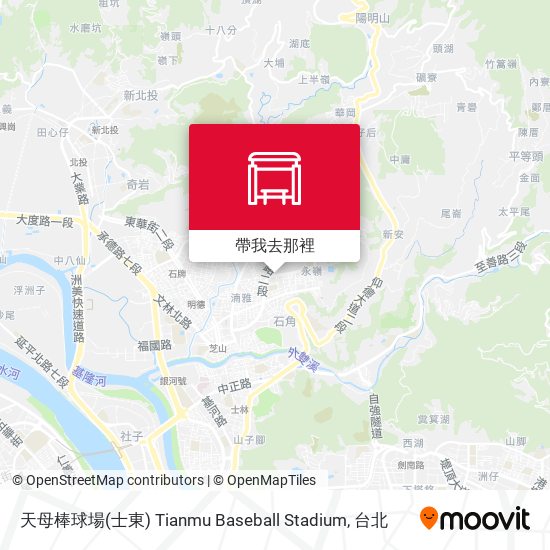 天母棒球場(士東) Tianmu Baseball Stadium地圖