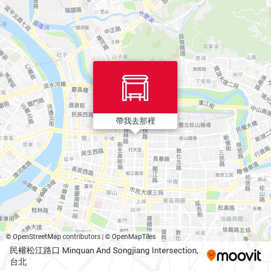 民權松江路口 Minquan And Songjiang Intersection地圖