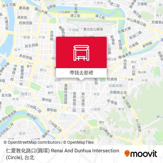 仁愛敦化路口(圓環) Renai And Dunhua Intersection (Circle)地圖