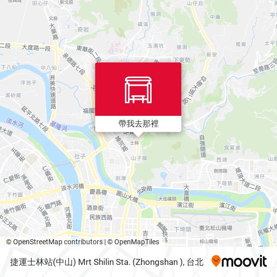 捷運士林站(中山) Mrt Shilin Sta. (Zhongshan )地圖