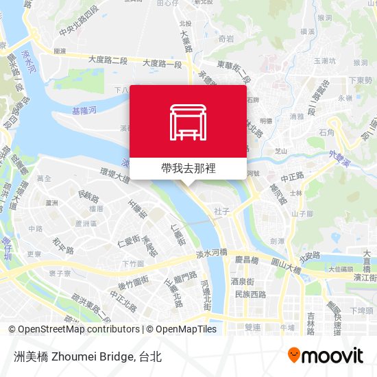 洲美橋 Zhoumei Bridge地圖