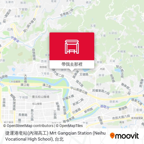 捷運港墘站(內湖高工) Mrt Gangqian Station (Neihu Vocational High School)地圖