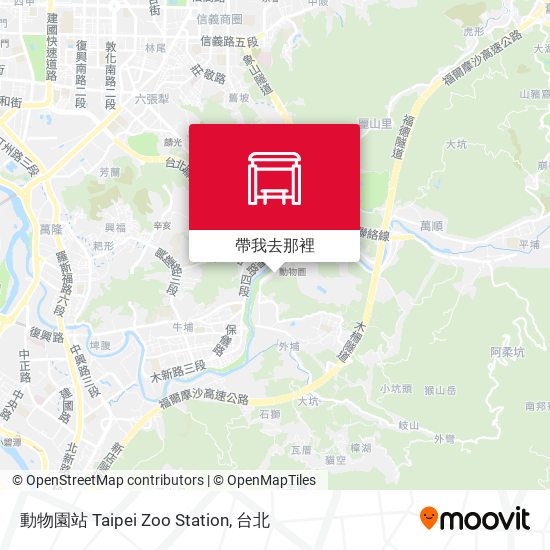 動物園站 Taipei Zoo Station地圖