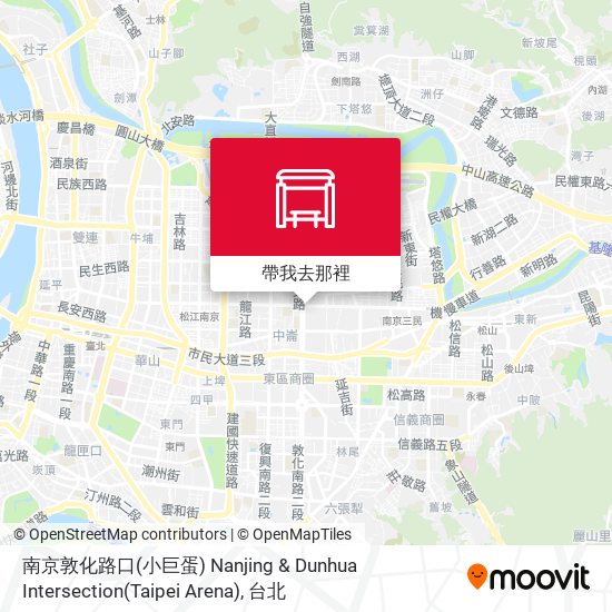 南京敦化路口(小巨蛋) Nanjing & Dunhua Intersection(Taipei Arena)地圖