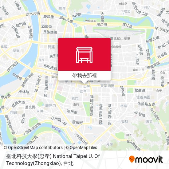 臺北科技大學(忠孝) National Taipei U. Of Technology(Zhongxiao)地圖