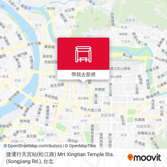 捷運行天宮站(松江路) Mrt Xingtian Temple Sta. (Songjiang Rd.)地圖