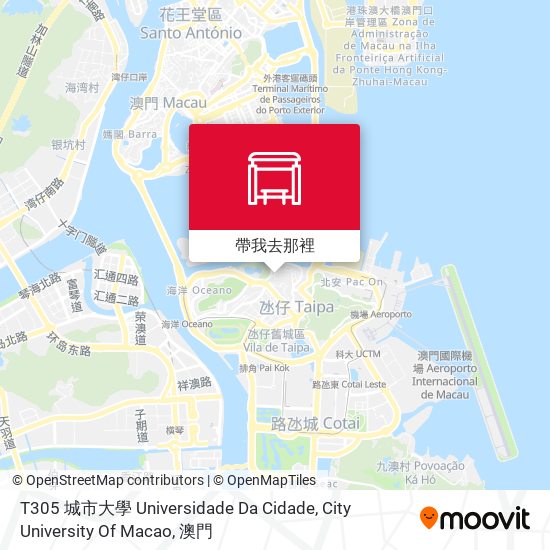 T305 城市大學 Universidade Da Cidade, City University Of Macao地圖