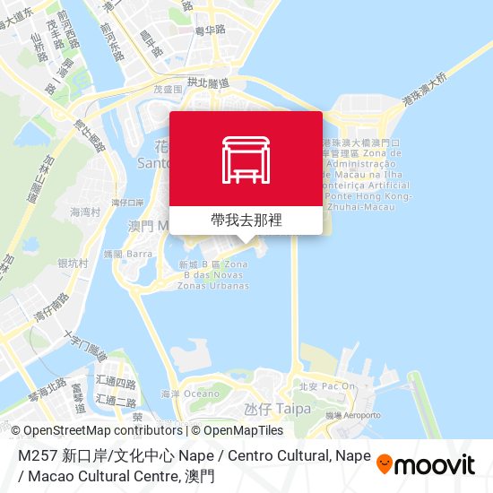 M257 新口岸 / 文化中心 Nape / Centro  Cultural, Nape / Macao Cultural Centre地圖