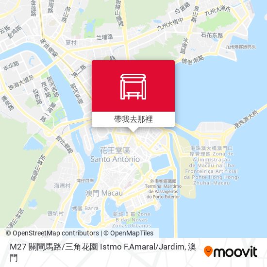 M27 關閘馬路 / 三角花園 Istmo F.Amaral / Jardim地圖