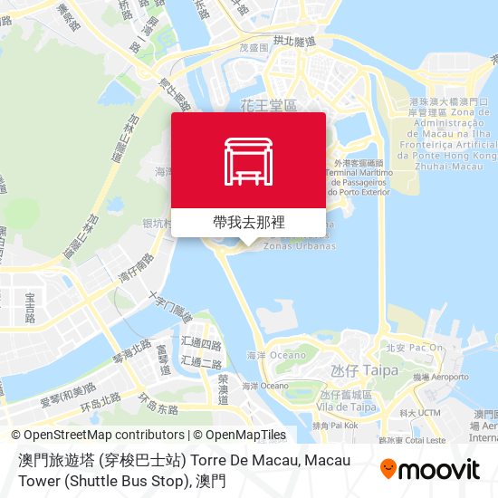 澳門旅遊塔 (穿梭巴士站) Torre De Macau, Macau Tower (Shuttle Bus Stop)地圖