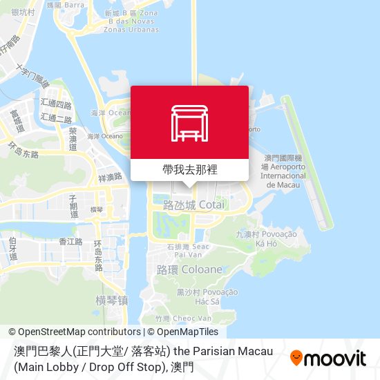 澳門巴黎人(正門大堂/ 落客站) the Parisian Macau (Main Lobby / Drop Off Stop)地圖