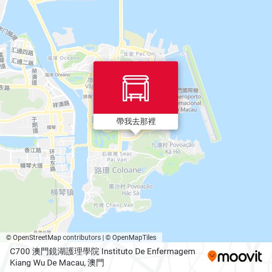 C700 澳門鏡湖護理學院 Instituto De Enfermagem Kiang Wu De Macau地圖
