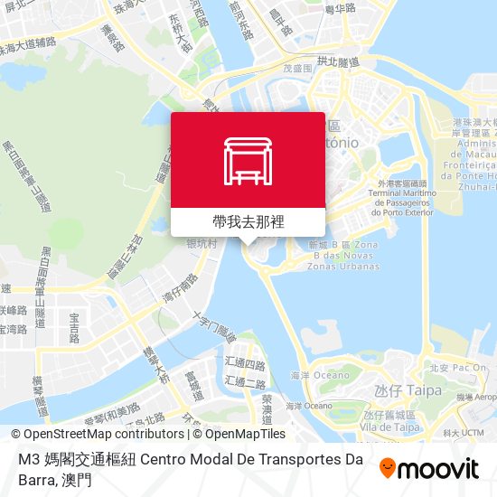 M3 媽閣交通樞紐 Centro Modal De Transportes Da Barra地圖