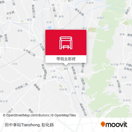 田中車站Tianzhong地圖