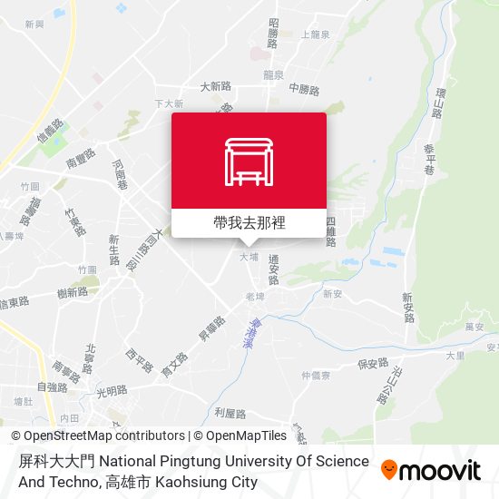 屏科大大門 National Pingtung University Of Science And Techno地圖