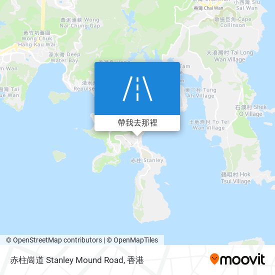 赤柱崗道 Stanley Mound Road地圖