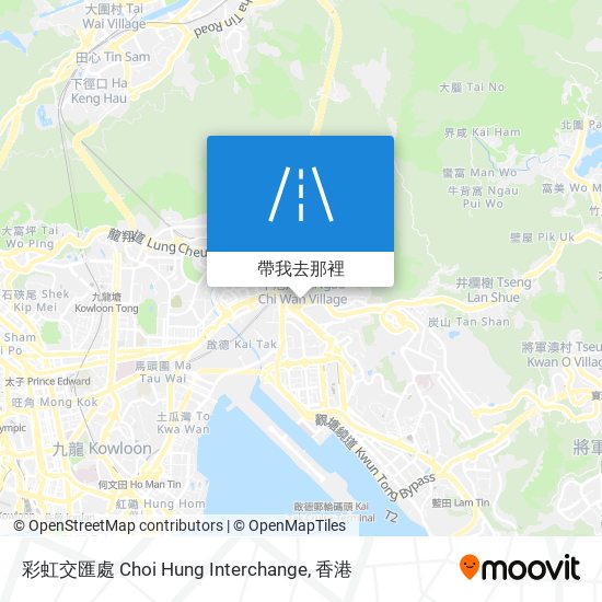 彩虹交匯處 Choi Hung Interchange地圖