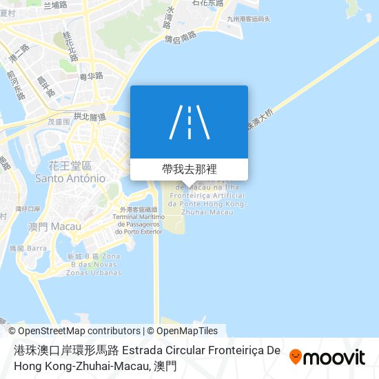 港珠澳口岸環形馬路 Estrada Circular Fronteiriça De Hong Kong-Zhuhai-Macau地圖