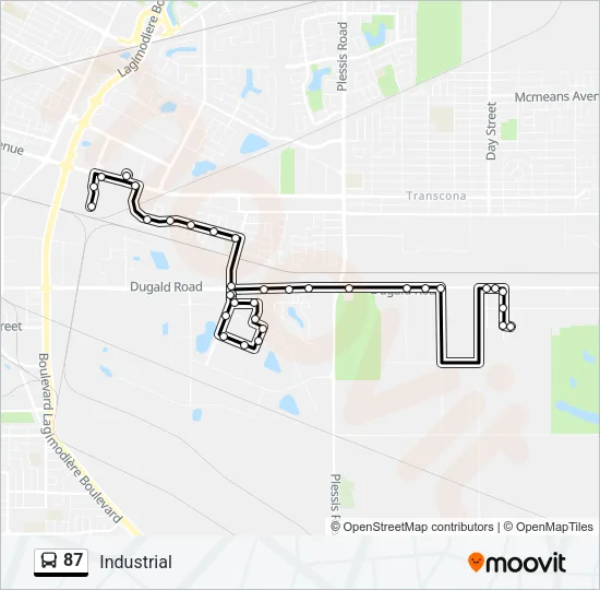 87 Bus Line Map
