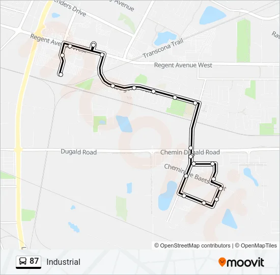 87 Bus Line Map